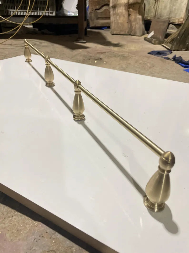 Handmade Moroccan Brass Gallery Rail- Unlacquered Brass Shelf Bracket