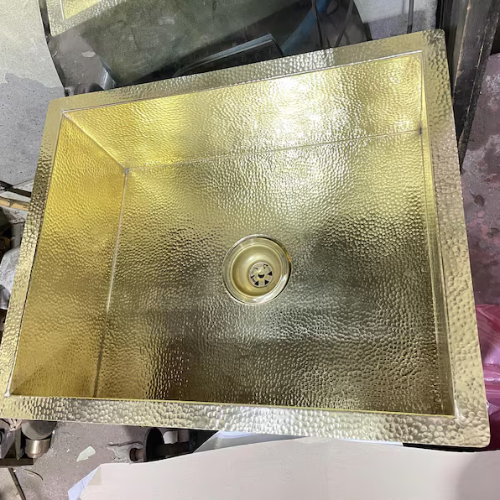 Authentic Moroccan Hand-Hammered Brass Kitchen Sink
