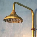 Handmade Unlacquered Brass Shower Head: Moroccan Bathroom Decor