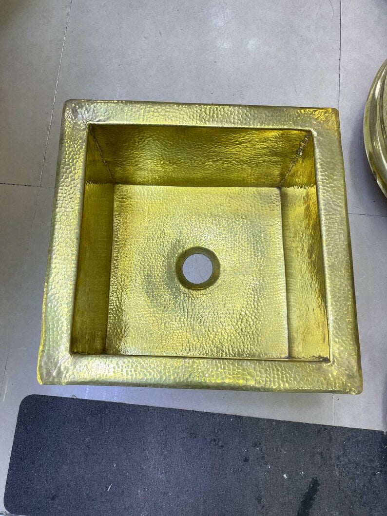 Authentic Moroccan Hand-Hammered Brass Kitchen Sink