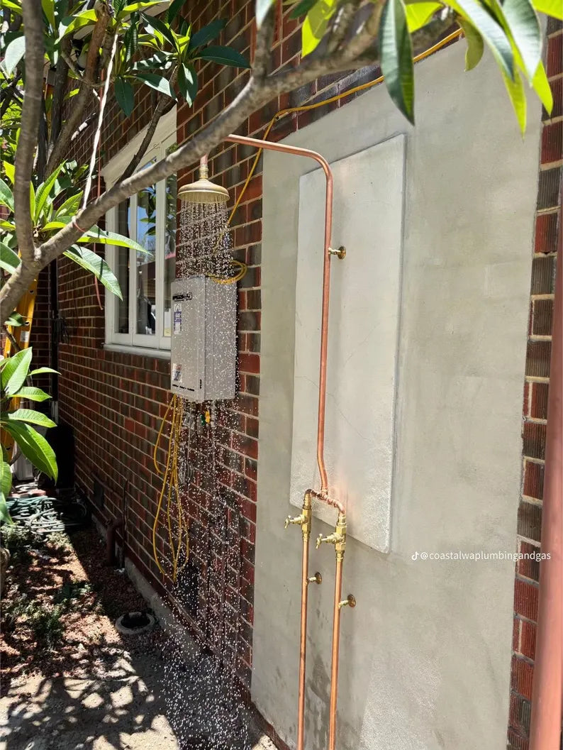 Handmade Unlacquered Brass Shower Head: Moroccan Bathroom Decor