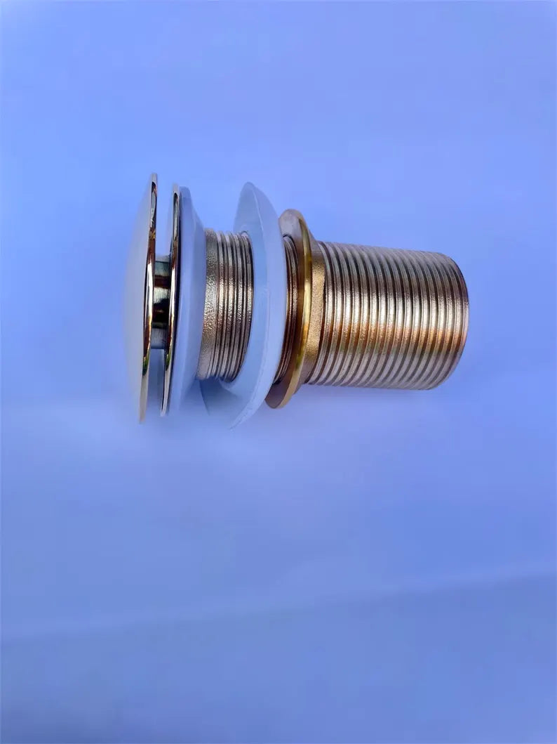 Unlacquered Solid Brass Sink Drain, Pop-Up Style