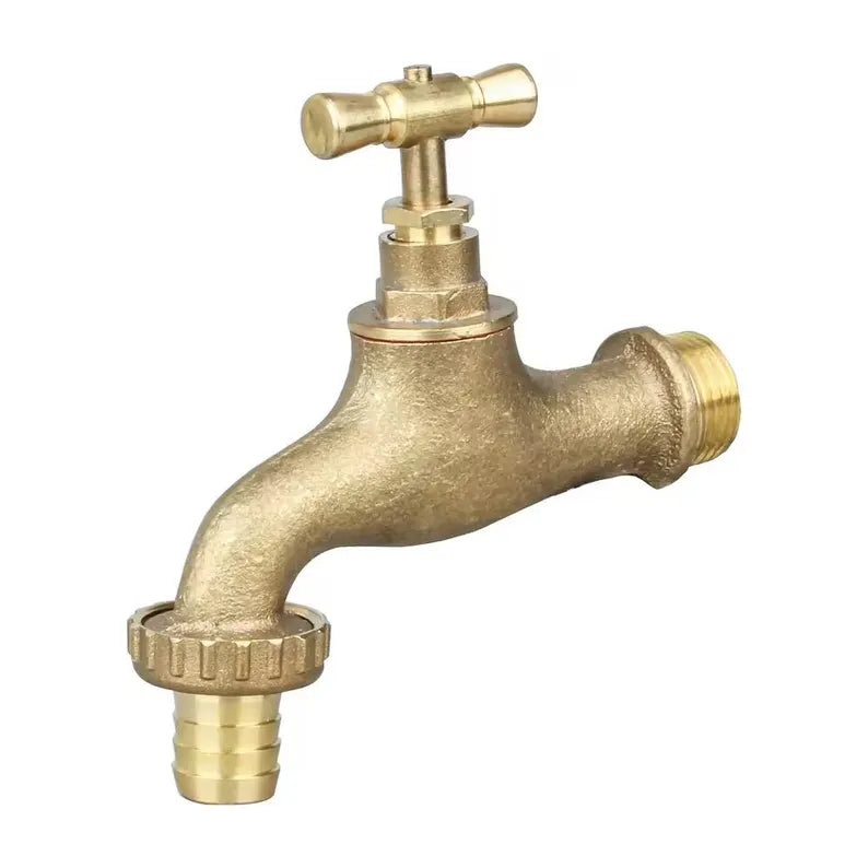 Outdoor Brass Faucet - Moroccan Garden Tap- Unlacquered Patio Spigot- Vintage Solid Brass