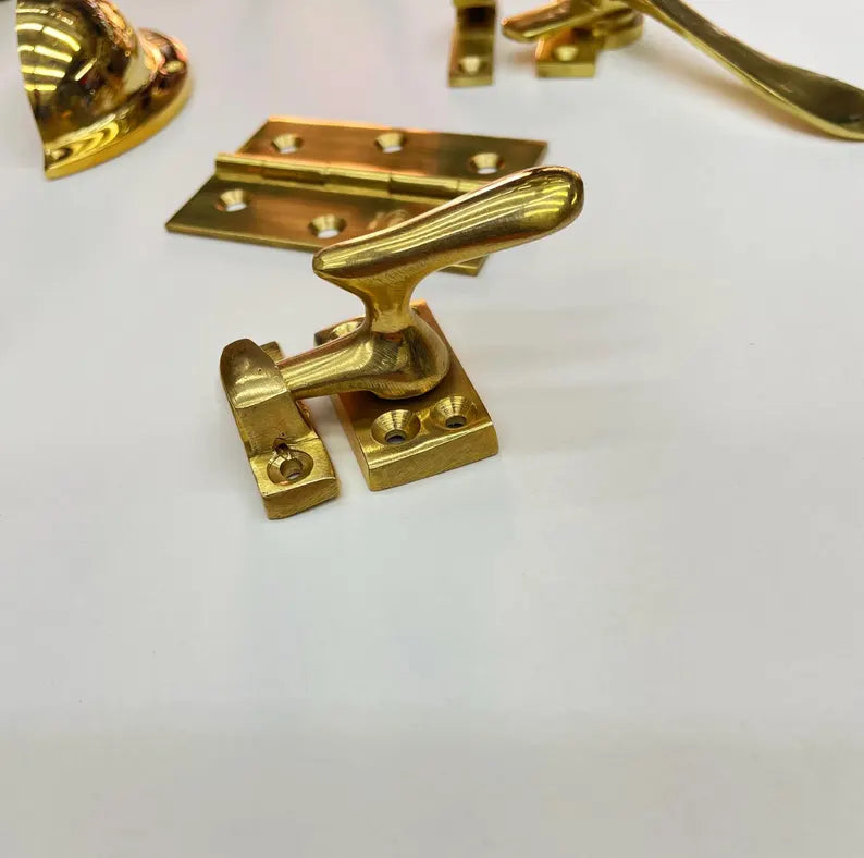 Solid Brass Cabinet Handles & Knobs – Unlacquered Polished Brass Furniture Hardware